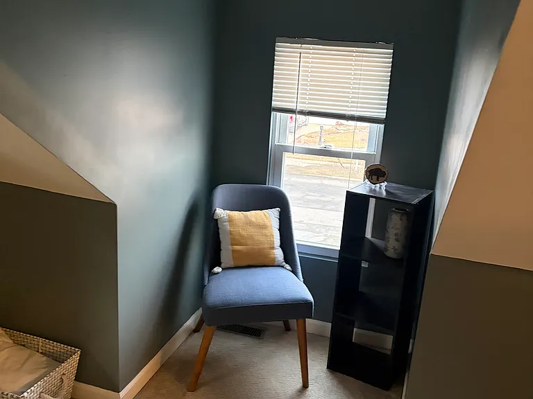 Window nook in the upstairs bedroom