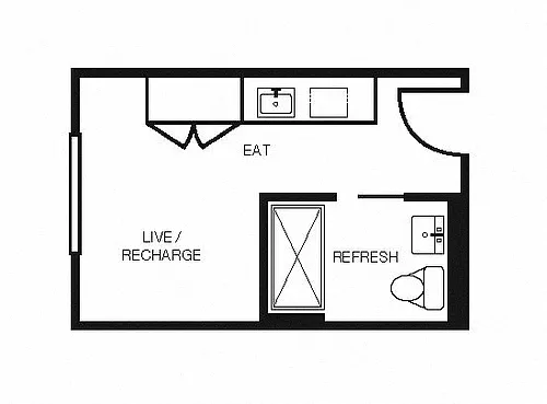 Floor plan Studio B AFF