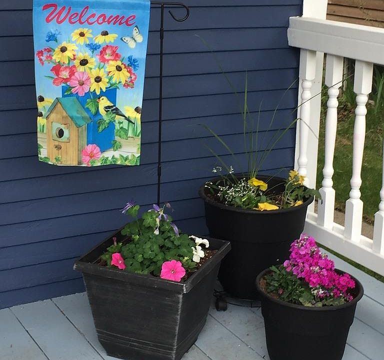 Front porch seasonal flower