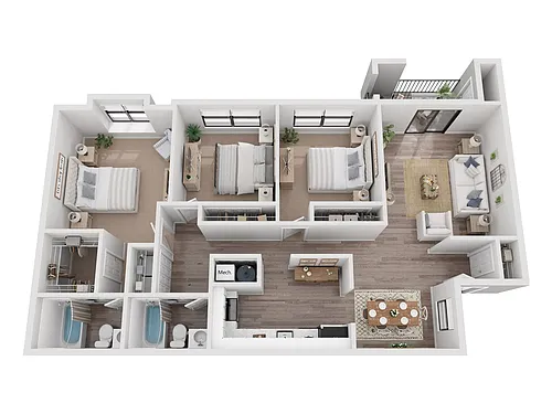 Floor plan 3X2 B