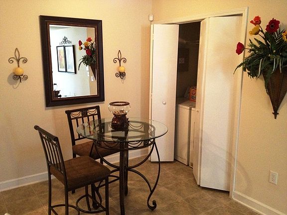 Dinning room with washer/dryer hook ups