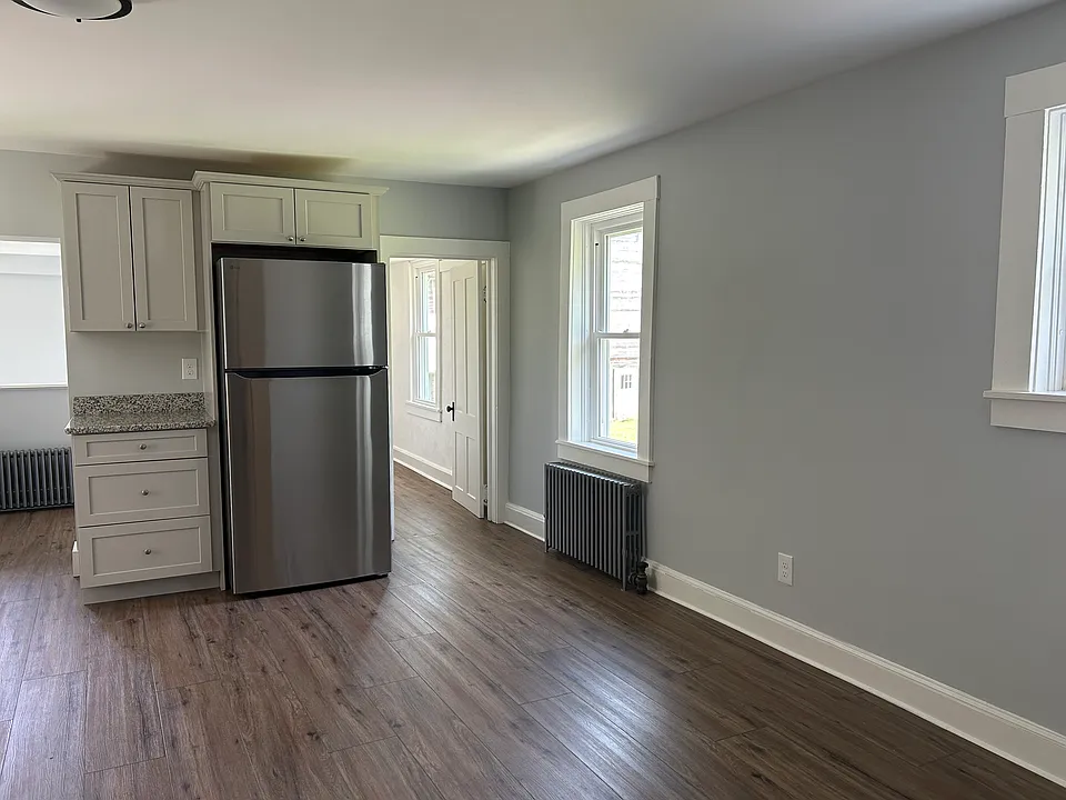 Kitchen/dining - picture taken from dining area
door at right is the pantry, washer & dryer are behind the cabinets/refrigerator
16-1/2' x 17'