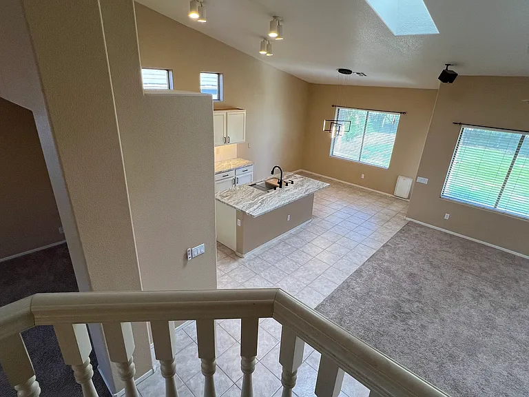 stairwell balcony (closet underneath)