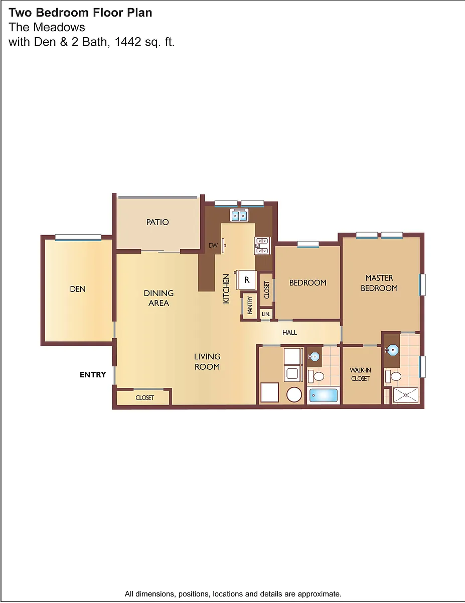 Floor plan $1.38/sq.ft. - The Meadows (w/Den)