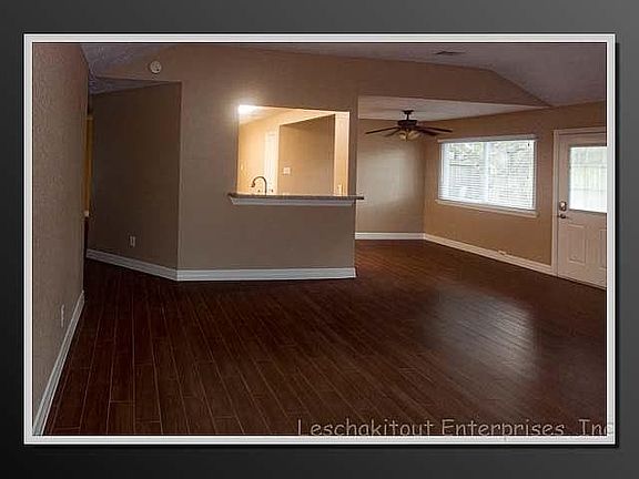 Breakfast area overlooks the backyard