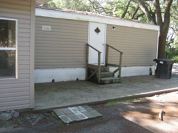 Patio and rear door/outside