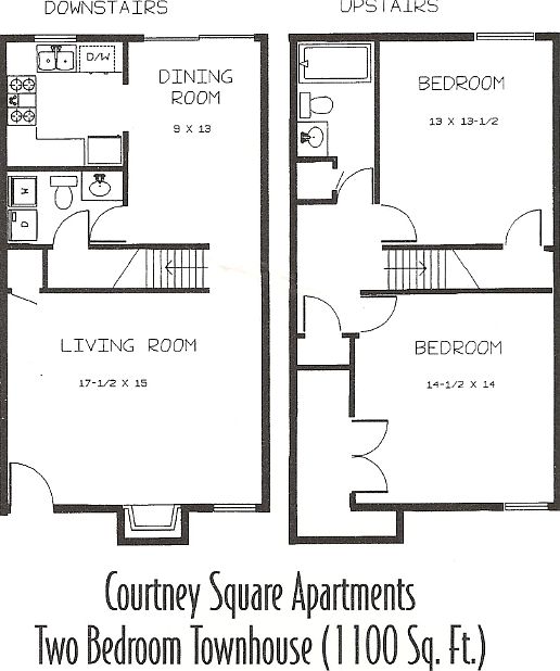 AS 2BR TH Floorplan
