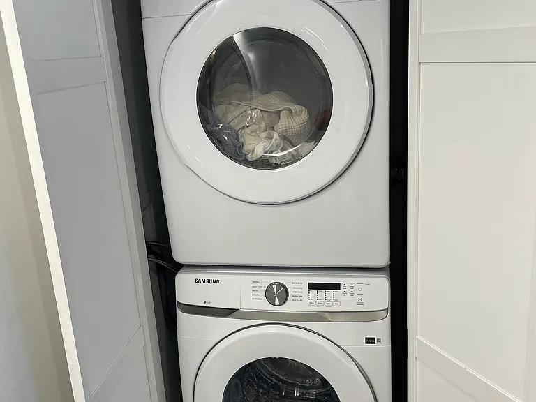 Like new washer and dryer are conveniently located on the first floor