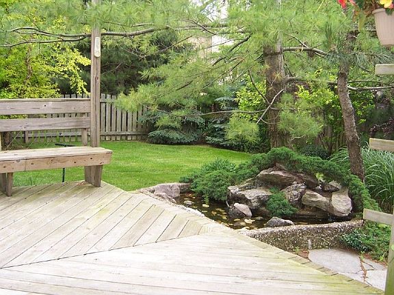 Lighted Waterfall Pond