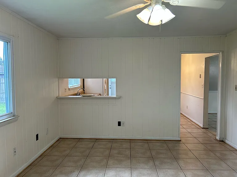 Family Room with Pass Thru Window