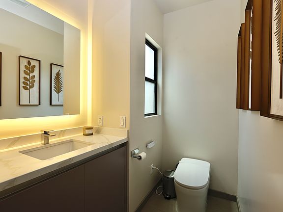Guest wash room with smart toilet