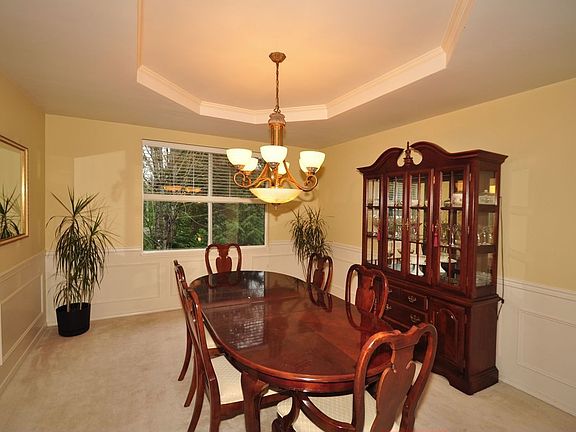 Classy formal dining room.
