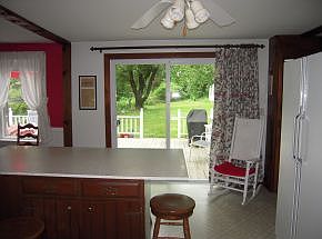 Sliders and Island in Kitchen