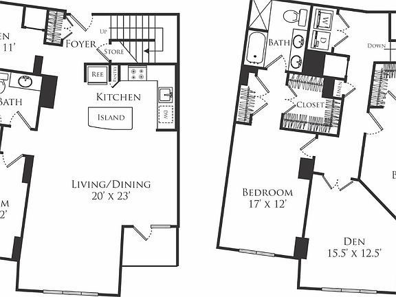Left side is the lower floor
