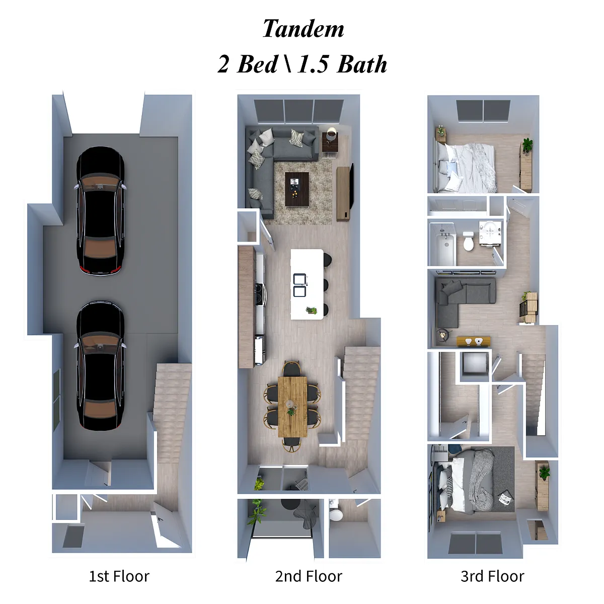 Floor plan 2x1 5 Tandem