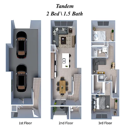 Floor plan 2x1 5 Tandem
