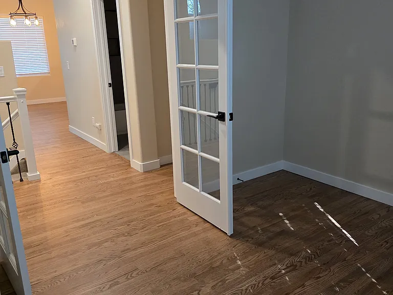 Office with glass French Doors
