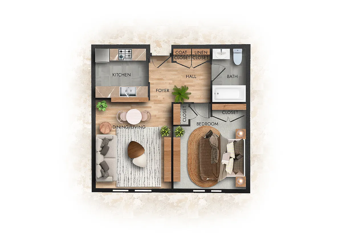 Floor plan One Bedroom