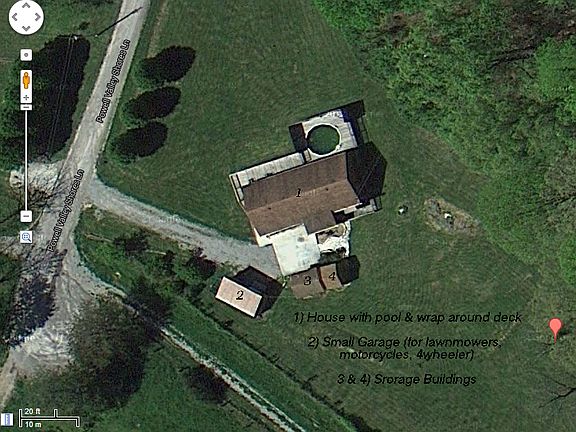 Aerial view per Google