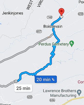 20 min ride to Miner's Park
