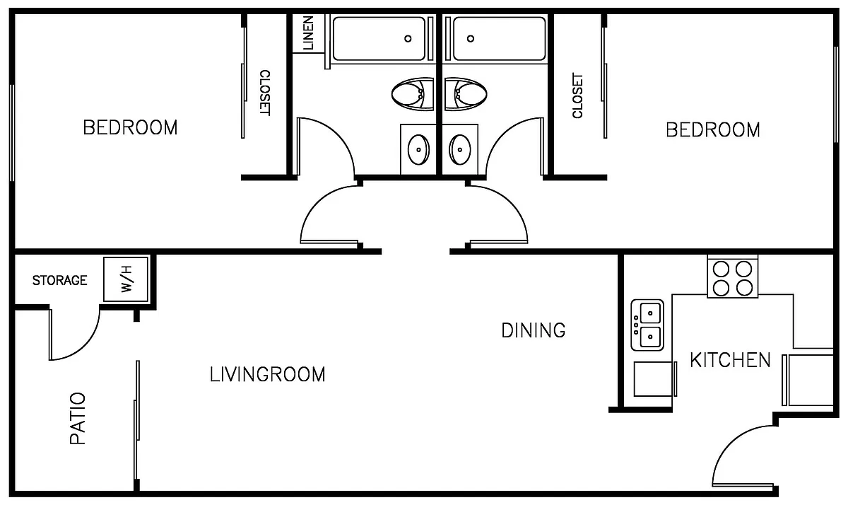 Floor plan Two Bedroom