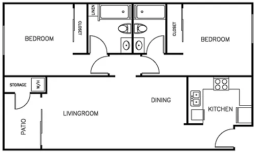 Floor plan Two Bedroom