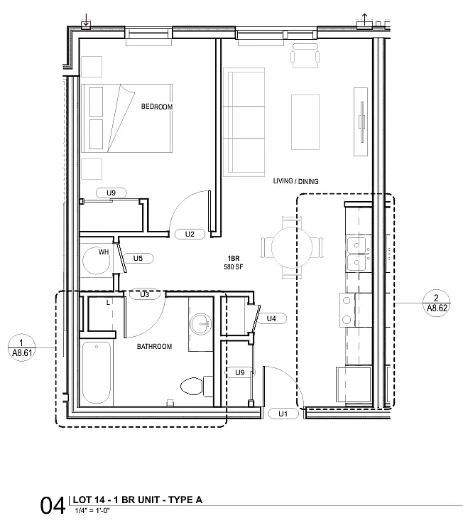 Floor plan 1 Bedroom