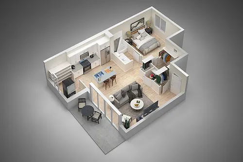 Floor plan One Bedroom