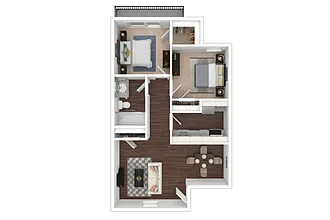 Floor plan Two Bedroom - B2