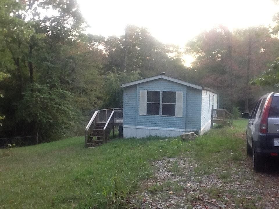 Mobile home with deck