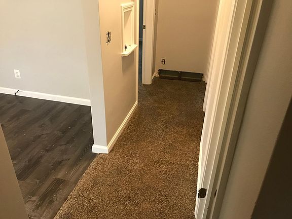 Hallway with new carpet.