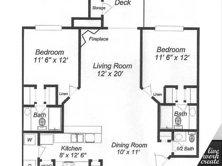 Two Bedroom, Two and Half Bath Two Bedroom, Two and Half Bath