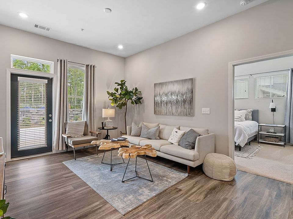 Living room with hard surface flooring