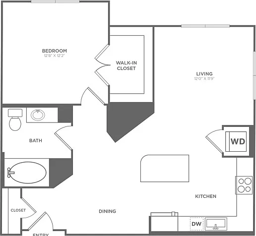 One Bedroom One Bath (873 SF) One Bedroom One Bath (873 SF)