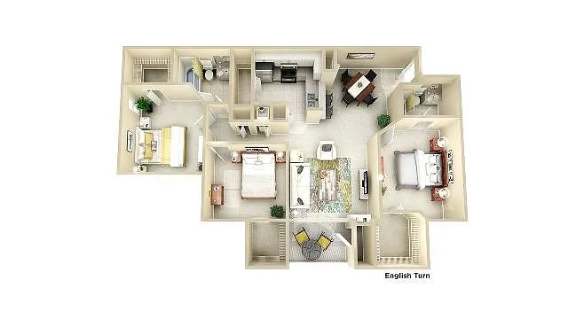 Floor plan English Turn - C1