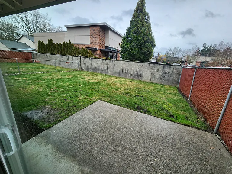 large fenced in backyard