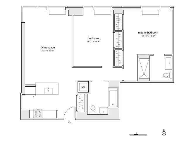 Floor plan 2 Bed/2 Bath-B8-PHJ50-55