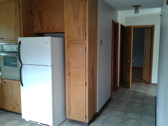 Kitchen down hall to bedrooms
