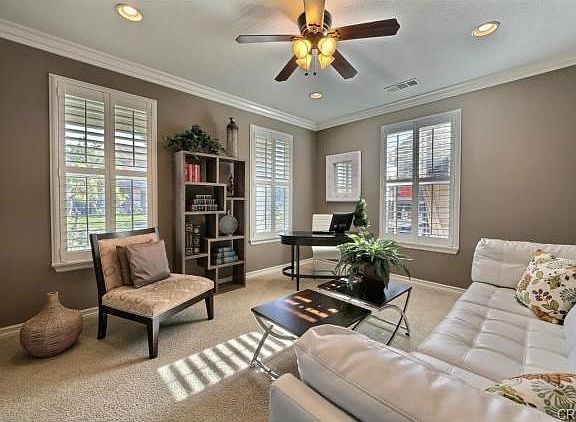 Office/ Den with lots of windows