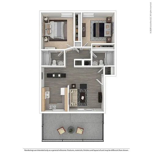 Floor plan 2 bed 2 bath