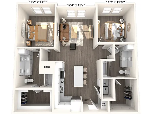 Floor plan B1-1175sf-115-515