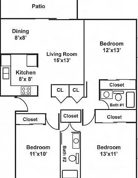 3x2 The Plantation 1225 sq ft 3x2 The Plantation 1225 sq ft