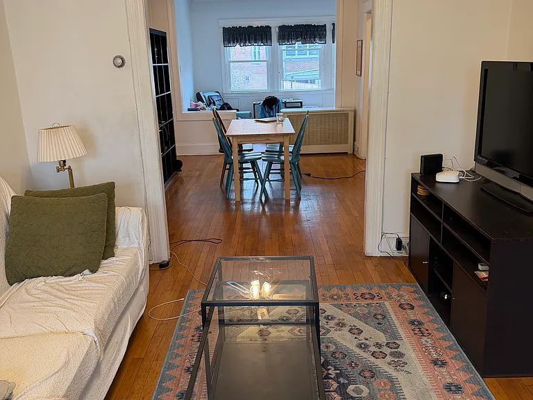 View from living room to dining room. Lots of natural light.