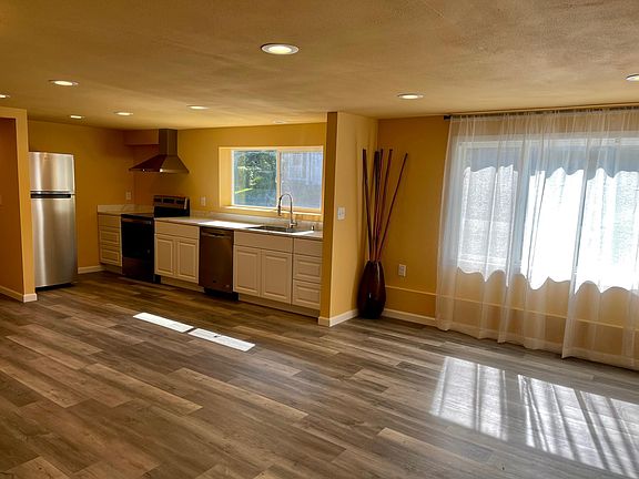 Living room and kitchen