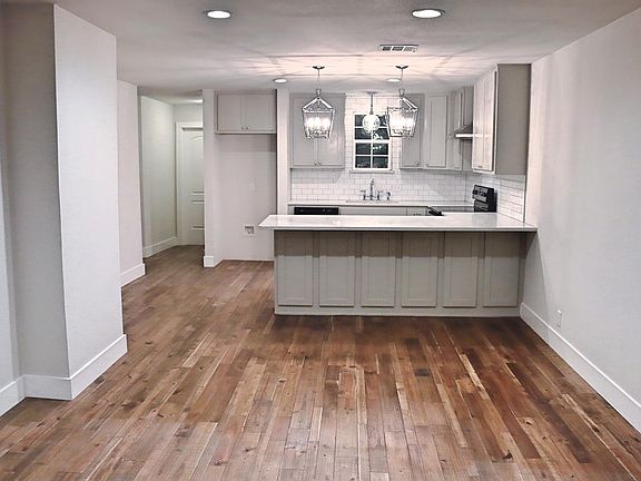 Kitchen view from living room (refrigerator will be added pr