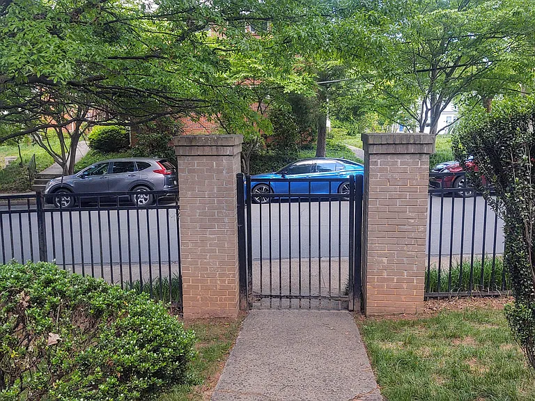 View of on street parking from porch.