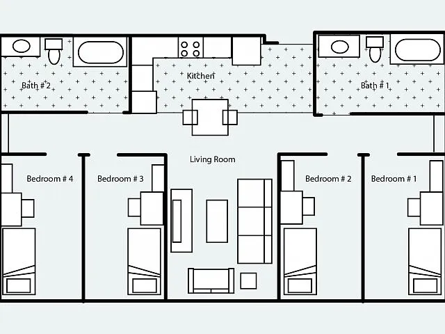 Floor plan 4X2
