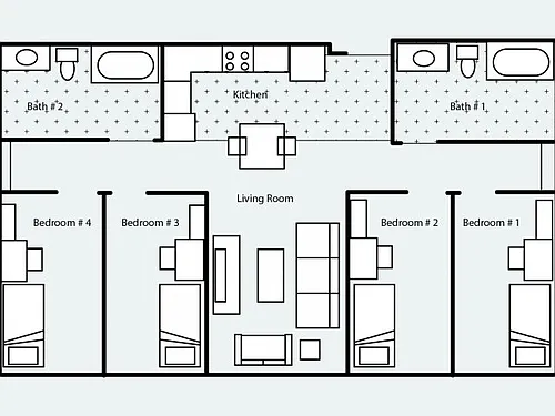 Floor plan 4X2