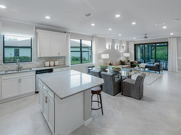 Kitchen Island Overlooking Living Areas
