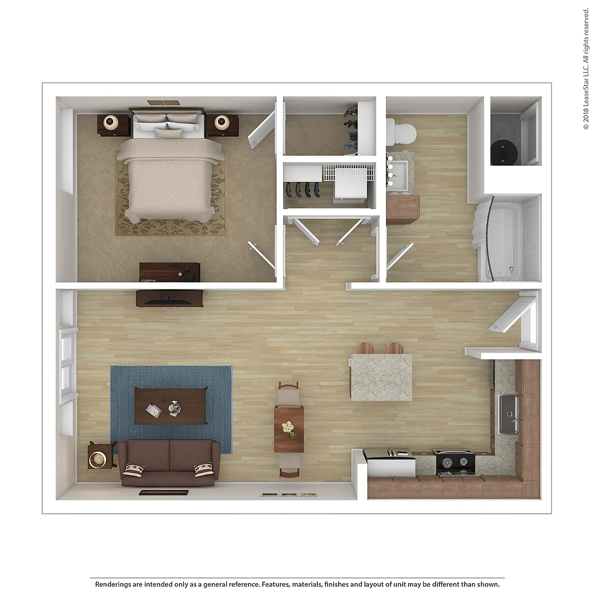 Floor plan Aria 1 Bedroom B11